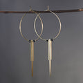 35mm Hoop with Crystals & 3 Bar Earrings
