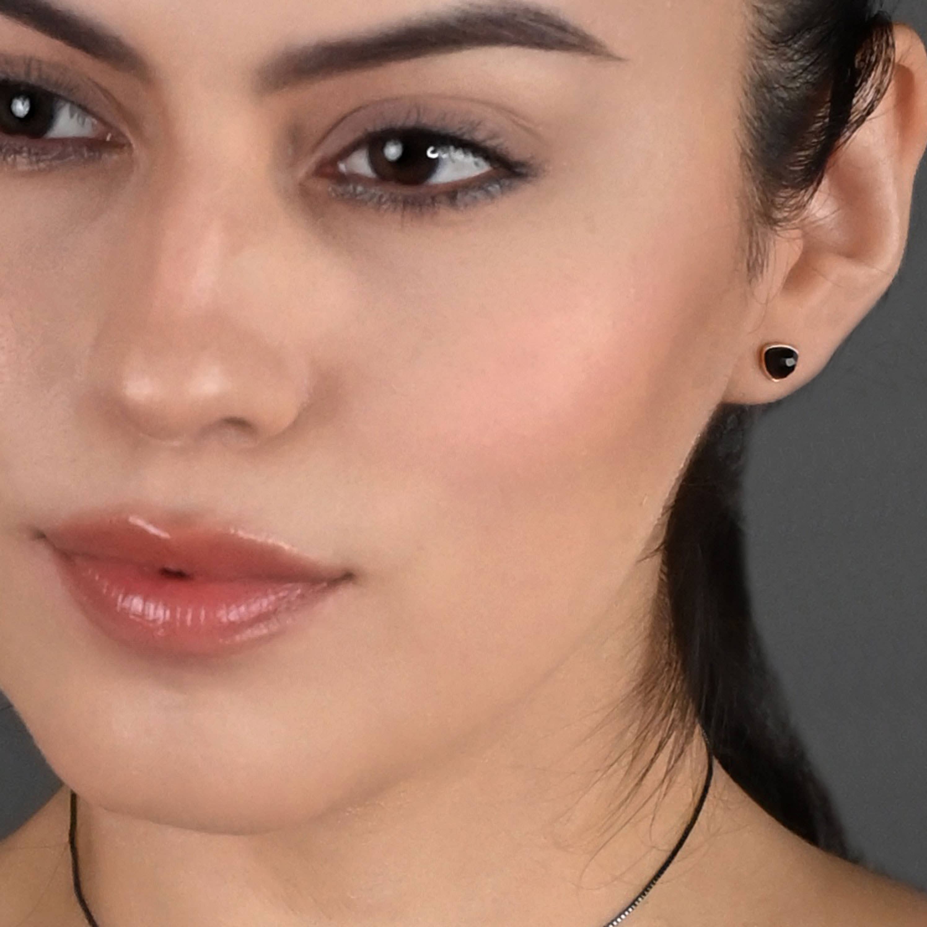 Minimalist Semi Precious Triangle Gemstone Studs (5mm)