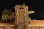 Long Amethyst Drop Earrings