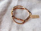 Pearl or Gold Beaded Double Wrap Bracelet