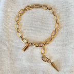 Spike Charm Chain Bracelet – Gold or Silver