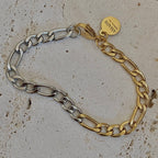 Two Tone Chain Bracelet, Gold and Silver Ombre gold-plated