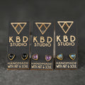 Minimalist Semi Precious Triangle Gemstone Studs (5mm)