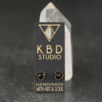 Minimalist Semi Precious Triangle Gemstone Studs (5mm)