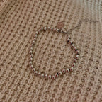 Gold or Silver Beaded adjustable bracelet waterproof