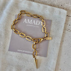 Spike Charm Chain Bracelet – Gold or Silver