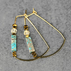 Modern Trapezoid Wire Shape w/ Semi Precious Combinations