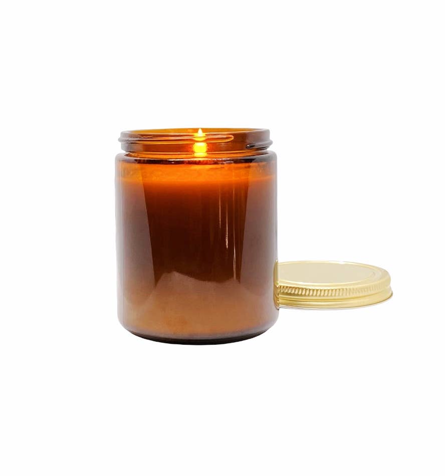 Zen Forest 8 oz amber jar coconut wax candle