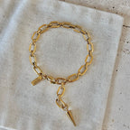 Spike Charm Chain Bracelet – Gold or Silver