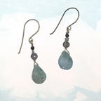 Larimar drops with labradorite earrings