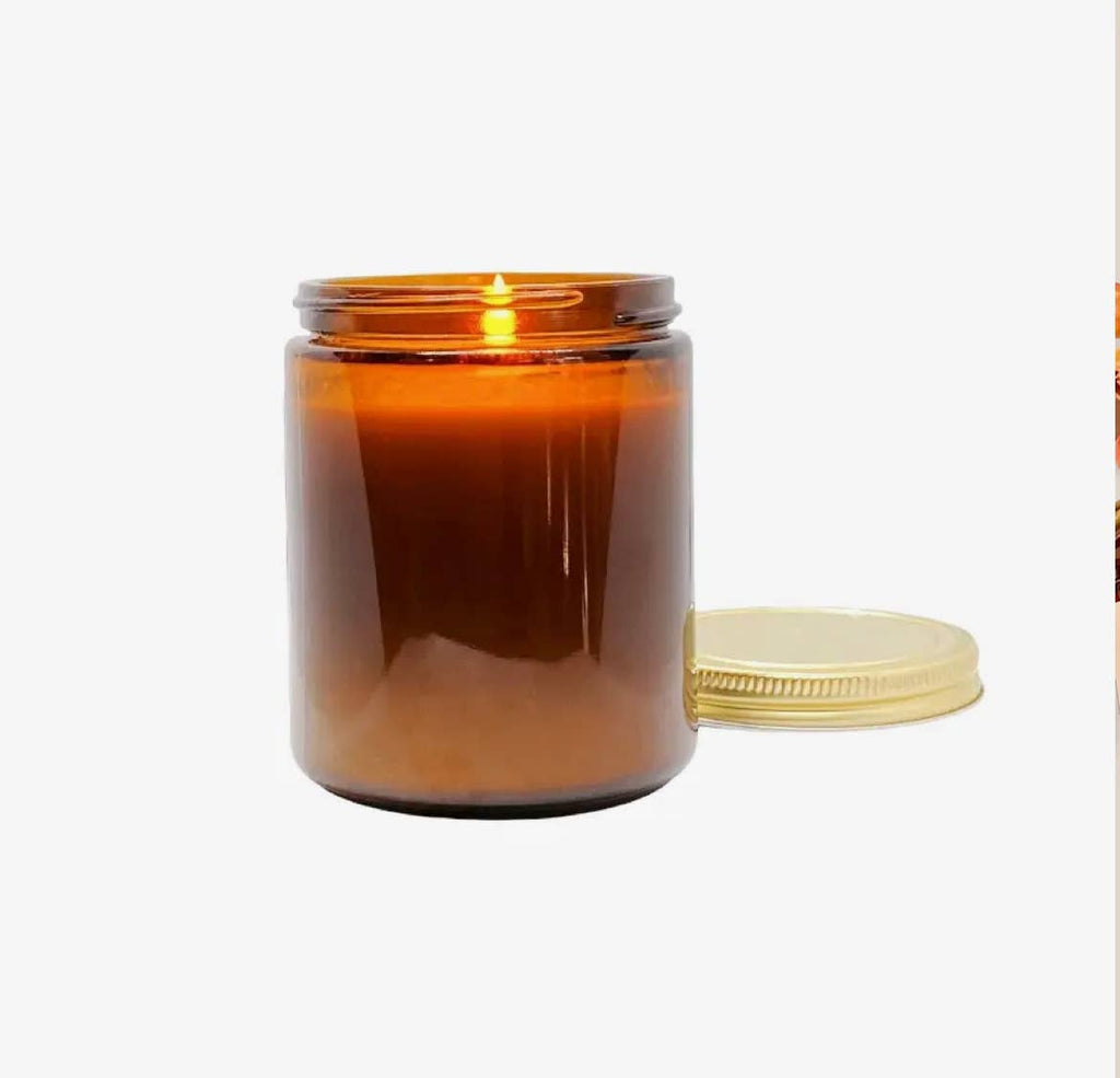 Redwood Forest 8 oz coconut wax amber jar candle