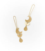 Rajani Moon Phase Gold Drop Earrings