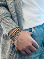 Spike Charm Chain Bracelet – Gold or Silver