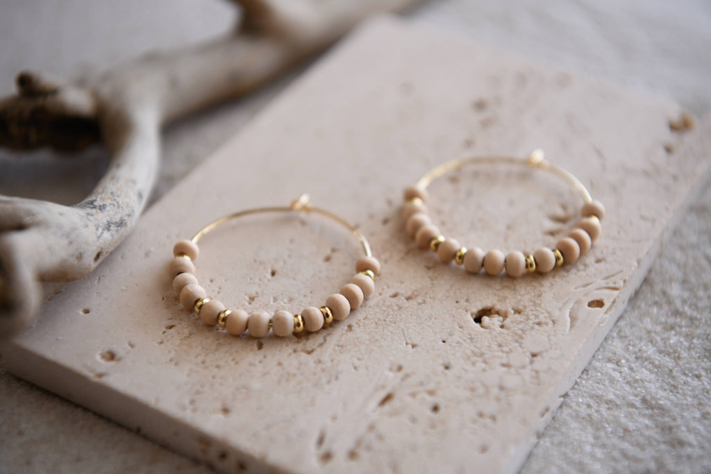 Private Label Stargaze Beaded Hoop Earrings