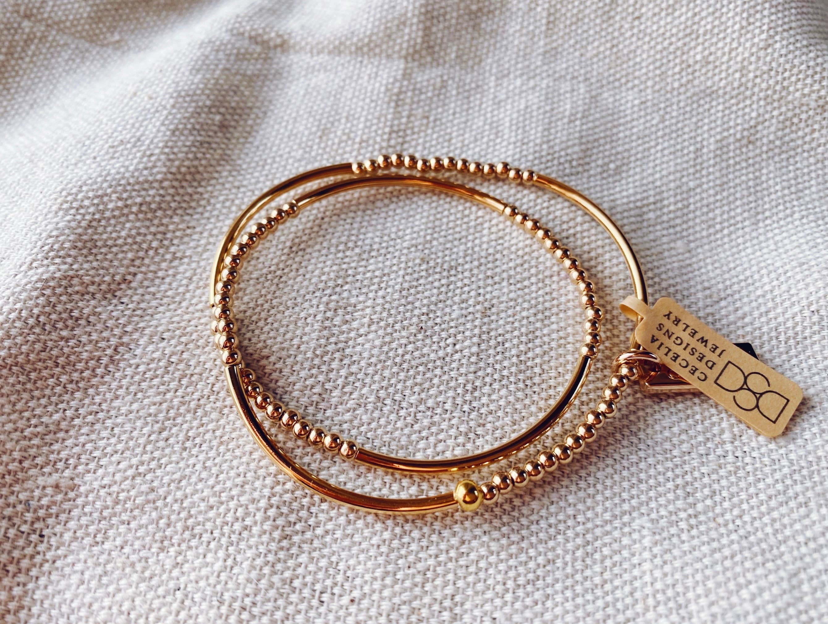Pearl or Gold Beaded Double Wrap Bracelet