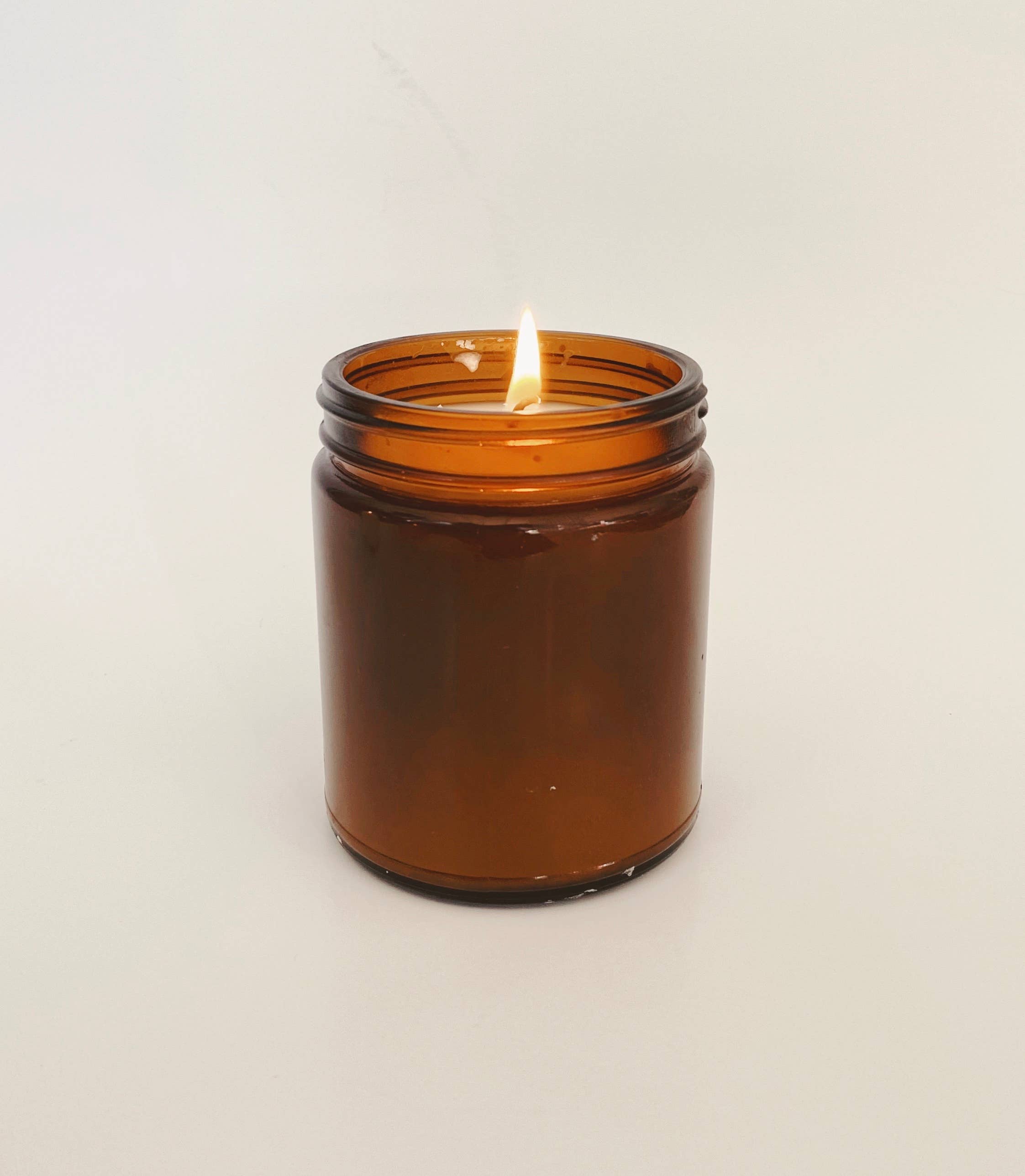 Golden Hour 8 oz coconut wax amber jar candle